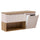 Meuble sous-vasque 120cm panier à linge Riva Cachemire et Bois