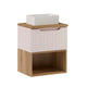 Meuble simple vasque 50cm Riva Cachemire et Bois