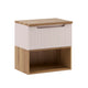 Meuble sous-vasque 60cm plan de toilette Riva Cachemire et Bois