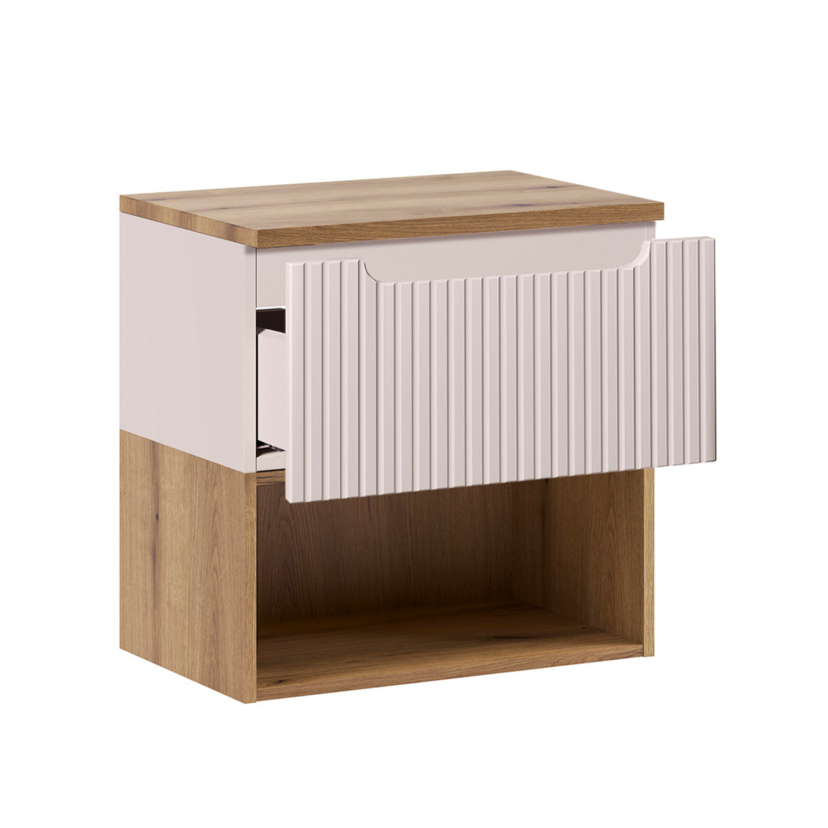 Meuble sous-vasque 60cm plan de toilette Riva Cachemire et Bois - vue 2