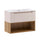 Meuble simple vasque encastrée 80cm Riva Cachemire et Bois
