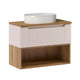 Meuble simple vasque 80cm Riva Cachemire et Bois
