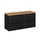 Meuble sous-vasque 120cm 4 tiroirs plan de toilette Riva Noir et Bois