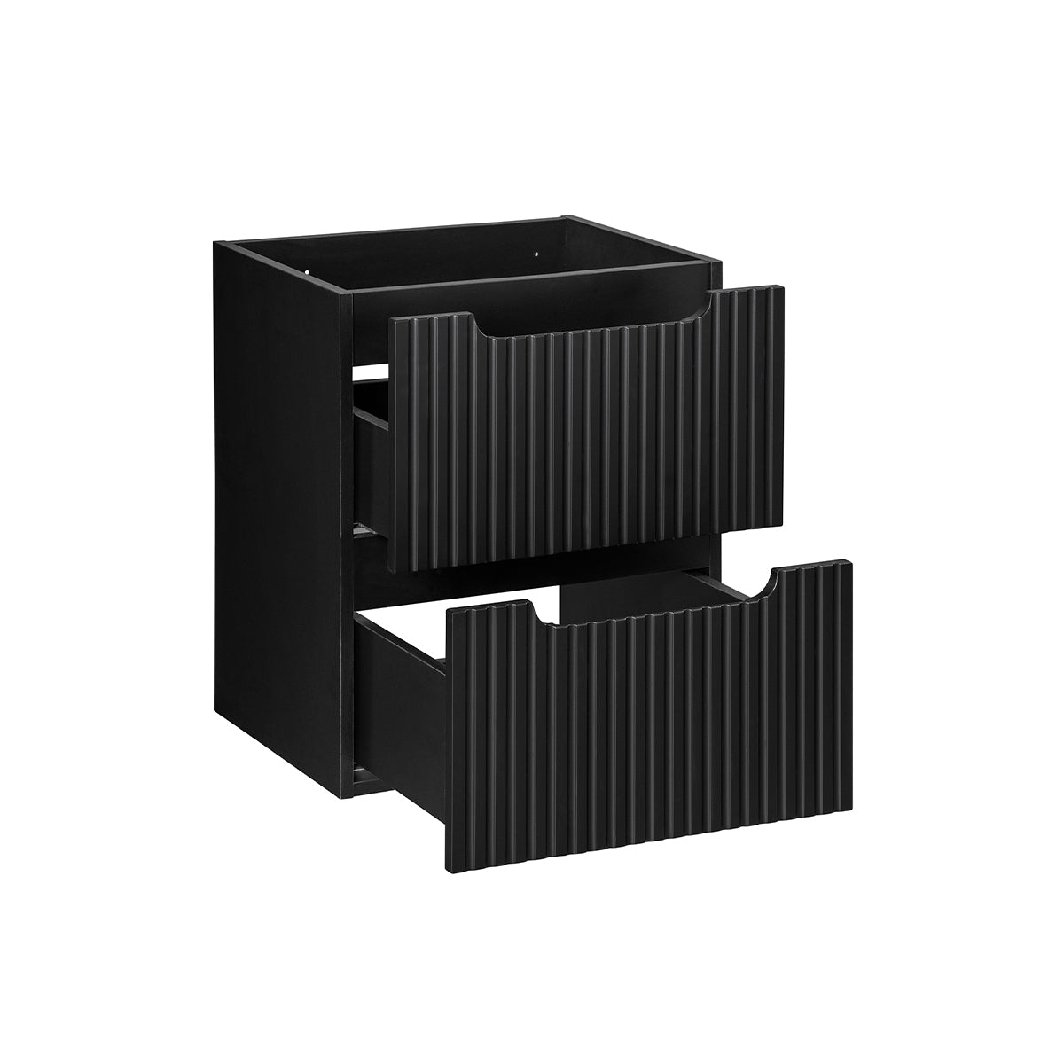 Meuble sous-vasque 50cm 2 tiroirs Riva Noir - vue 2