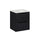 Meuble simple vasque encastrée 50cm 2 tiroirs Riva Noir