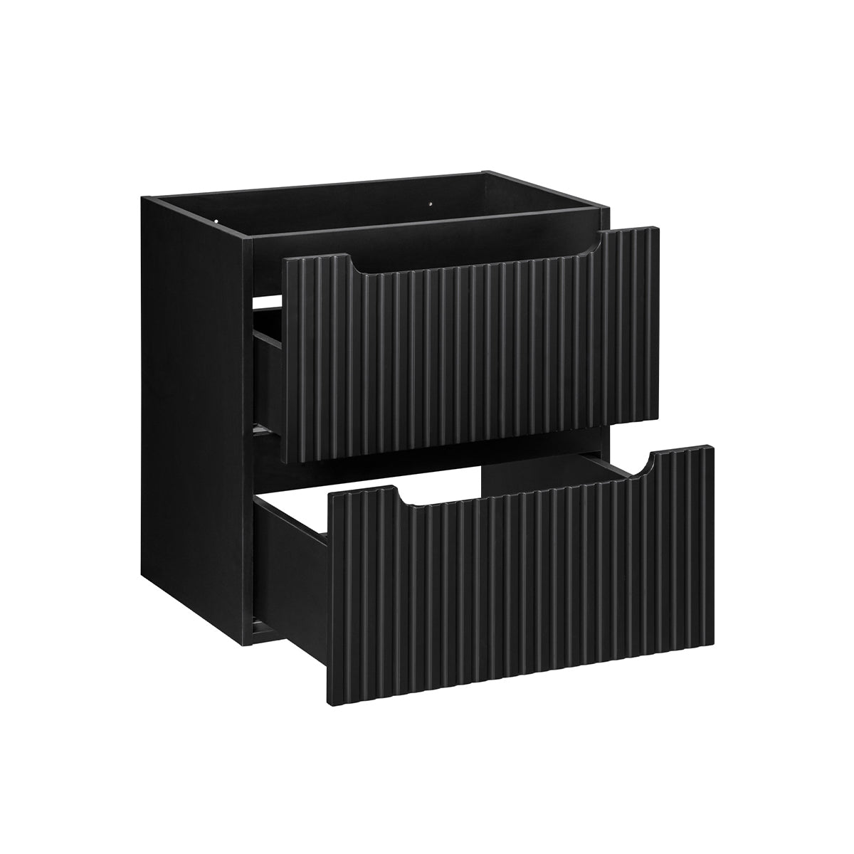 Meuble sous-vasque 60cm 2 tiroirs Riva Noir - vue 2