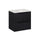 Meuble simple vasque encastrée 60cm 2 tiroirs Riva Noir