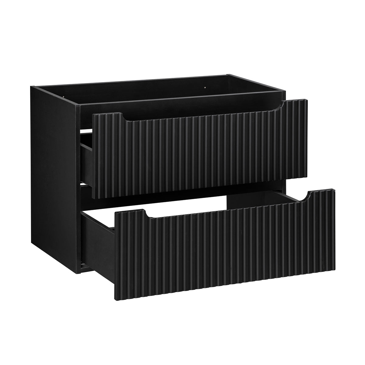 Meuble sous-vasque 80cm 2 tiroirs Riva Noir - vue 2