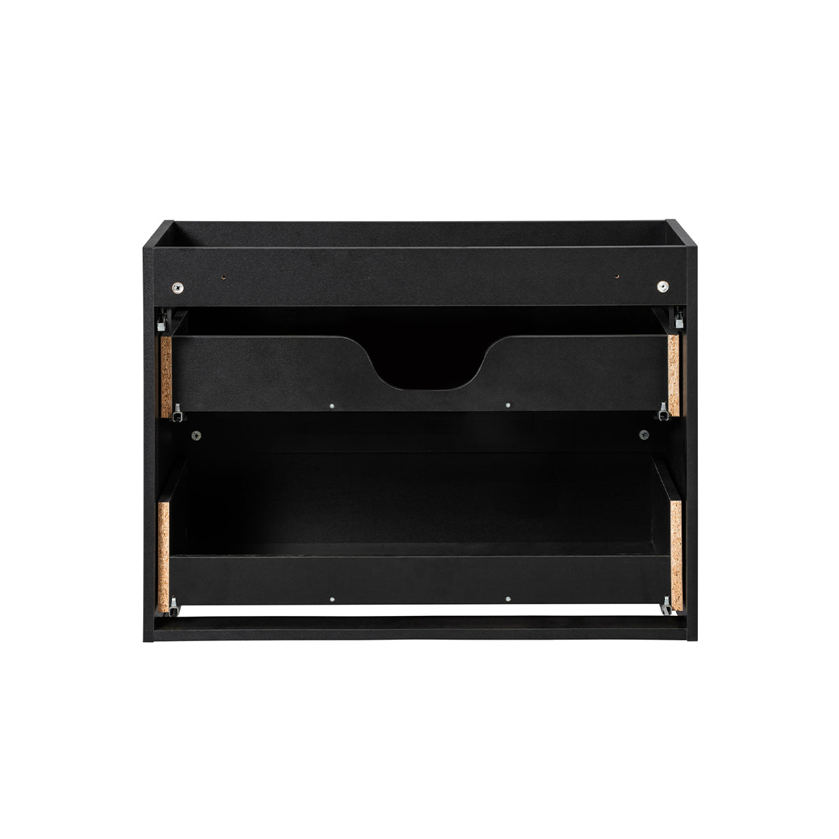 Meuble sous-vasque 80cm 2 tiroirs Riva Noir - vue 3
