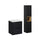 Ensemble meuble simple vasque encastrée 50cm 2 tiroirs et colonne Riva Noir et Bois