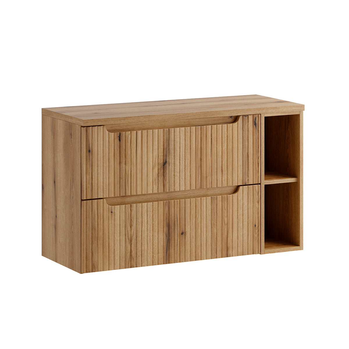 Meuble sous-vasque 100cm 2 tiroirs 2 niches Riva Bois