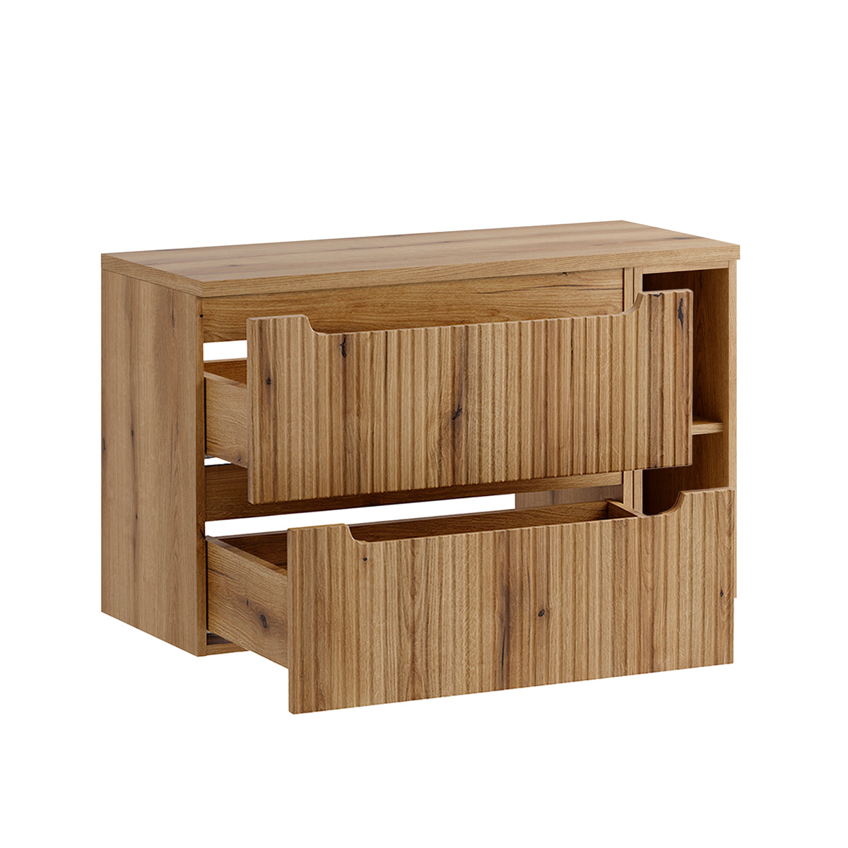 Meuble sous-vasque 100cm 2 tiroirs 2 niches Riva Bois - vue 2