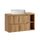 Meuble simple vasque 100cm 2 tiroirs 2 niches Riva Bois