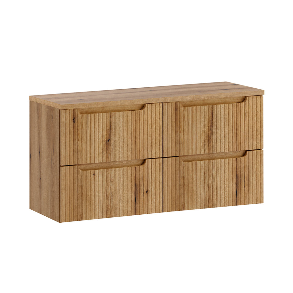 Meuble sous-vasque 120cm 4 tiroirs plan de toilette Riva Bois