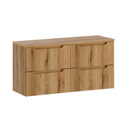 Meuble sous-vasque 120cm 4 tiroirs plan de toilette Riva Bois