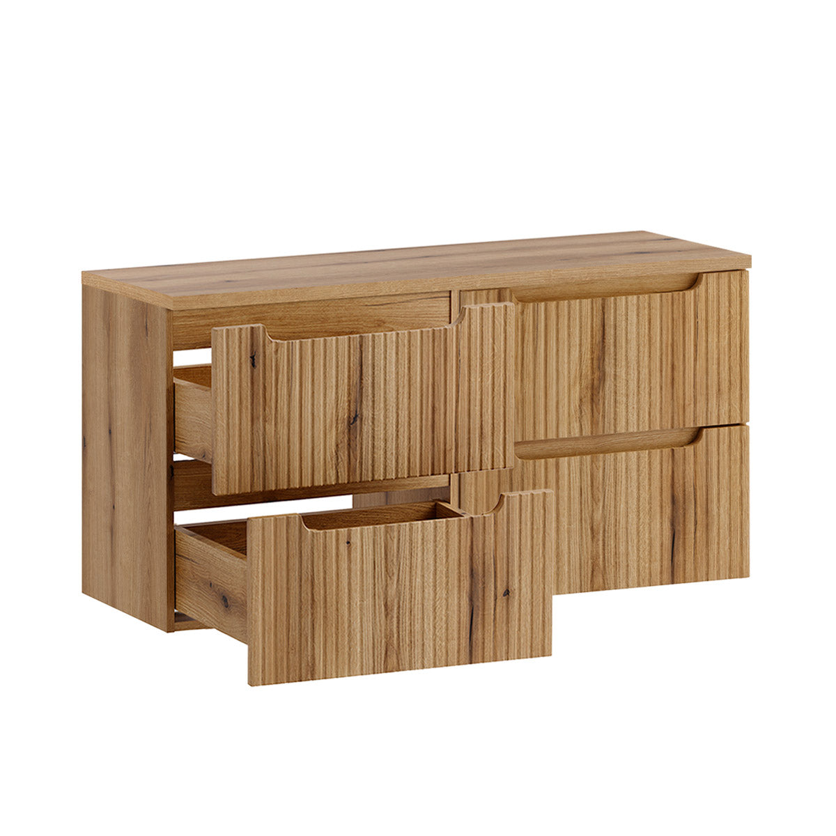 Meuble sous-vasque 120cm 4 tiroirs plan de toilette Riva Bois - vue 2