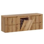 Meuble sous-vasque 160cm panier à linge Riva Bois