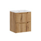 Meuble simple vasque encastrée 50cm 2 tiroirs Riva Bois