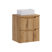 Meuble simple vasque 50cm 2 tiroirs Riva Bois