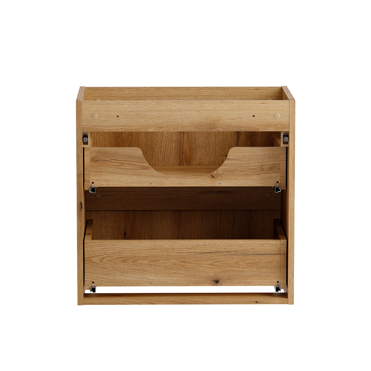 Ensemble meuble double vasque 140cm 4 tiroirs 2 niches et colonne Riva Bois - vue 3