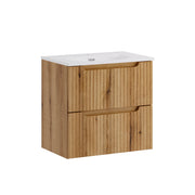 Meuble simple vasque encastrée 60cm 2 tiroirs Riva Bois