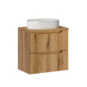 Meuble simple vasque 60cm 2 tiroirs Riva Bois