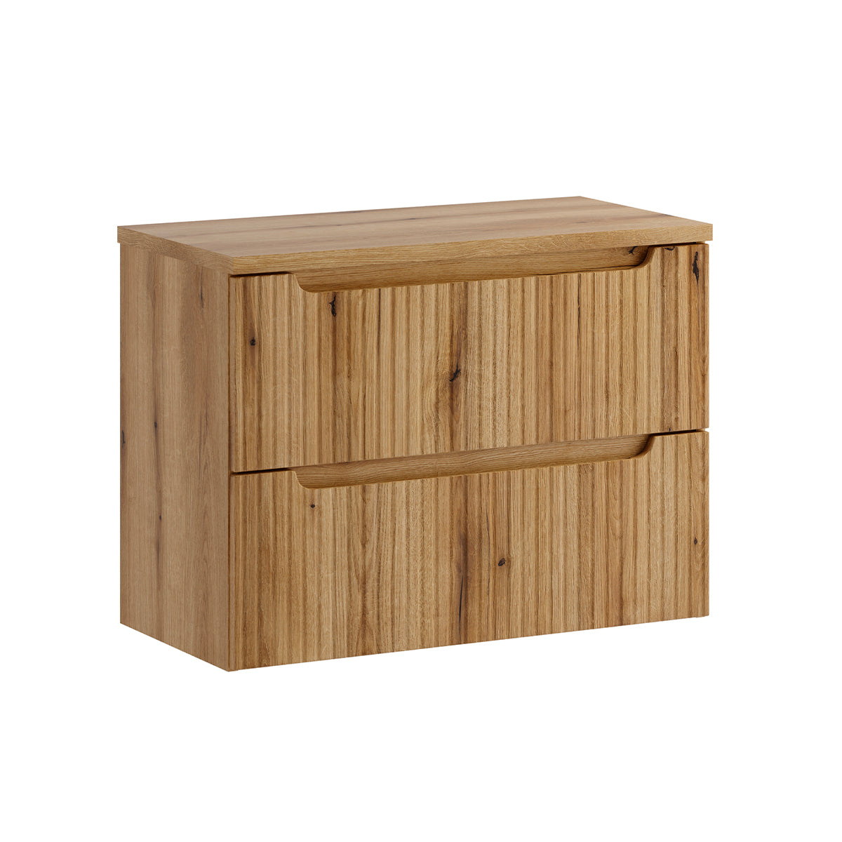 Meuble sous-vasque 80cm 2 tiroirs plan de toilette Riva Bois