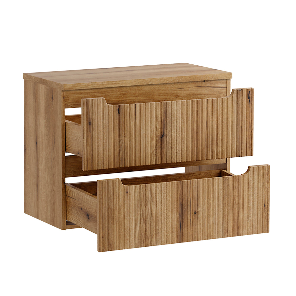 Meuble sous-vasque 80cm 2 tiroirs plan de toilette Riva Bois - vue 2