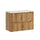 Meuble simple vasque encastrée 80cm 2 tiroirs Riva Bois