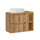 Meuble simple vasque 80cm 2 tiroirs 2 niches Riva Bois