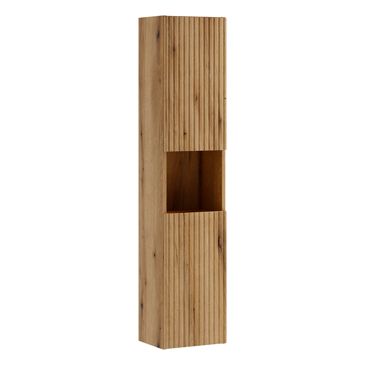 Ensemble meuble double vasque 160cm panier à linge et colonne Riva Bois - vue 3