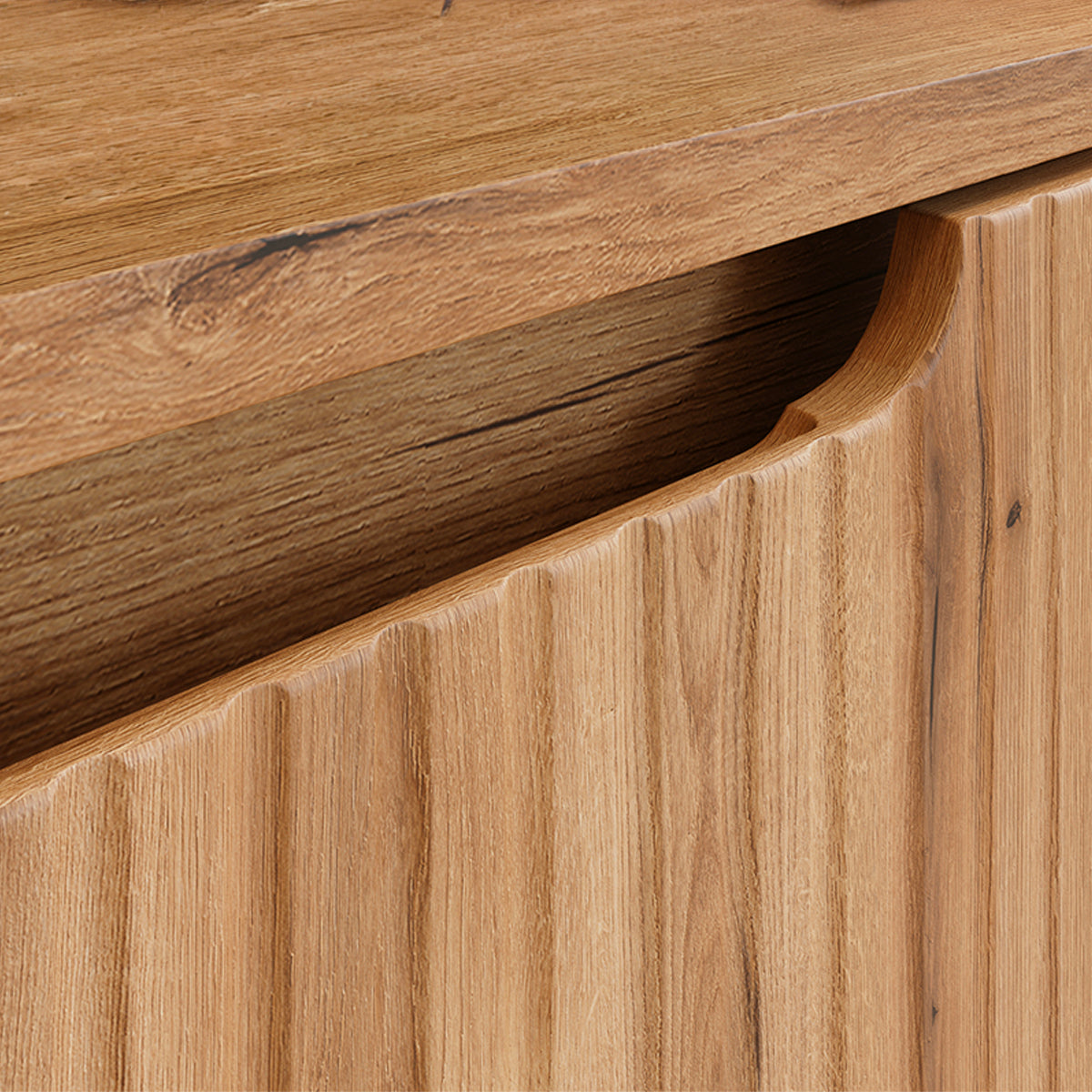 Meuble simple vasque 80cm 2 tiroirs 2 niches Riva Bois - vue 6