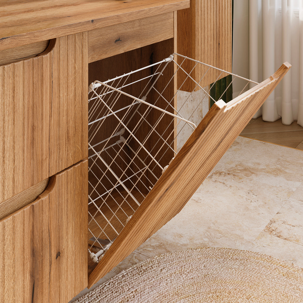 Meuble sous-vasque 160cm panier à linge Riva Bois - vue 5