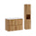 Ensemble meuble simple vasque encastrée 80cm 2 tiroirs et colonne Riva Bois