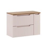 Meuble sous-vasque 80cm 3 tiroirs Riva Cachemire et Bois