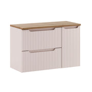 Meuble sous-vasque 90cm 3 tiroirs Riva Cachemire et Bois