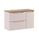 Meuble sous-vasque 90cm 3 tiroirs Riva Cachemire et Bois