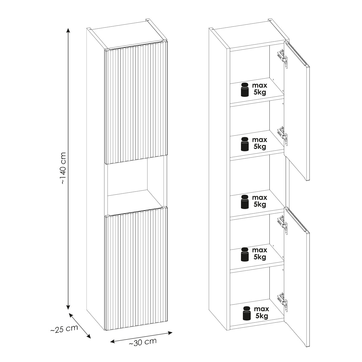 Ensemble meuble double vasque 120cm 4 tiroirs et colonne Riva Bois - vue 10