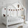 Lit cabane 80x160 barrière et sommier inclus pieds 10 cm Roxane Blanc
