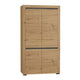 Armoire 2 portes LED inclus Kasla Bois et Anthracite
