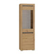Vitrine 2 portes LED inclus Kasla Bois et Anthracite