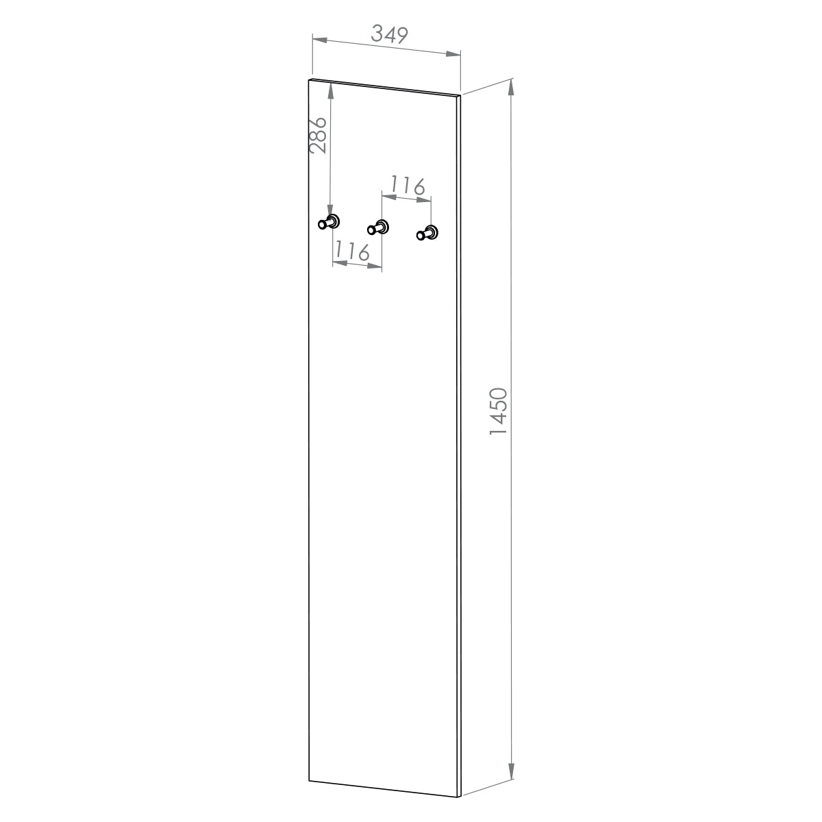 Meuble entrée petit porte-manteau et banc à chaussures 1 porte Liora Bois - vue 8