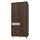 Armoire 3 portes Astra Bois foncé et Cachemire