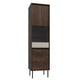 Vitrine 2 portes Astra Bois foncé et Cachemire