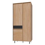 Armoire 3 portes Astra Bois et Noir