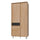 Armoire 3 portes Astra Bois et Noir