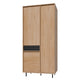 Armoire 3 portes Astra Bois et Noir