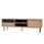 Meuble TV 2 portes 180 cm Astra Bois et Noir