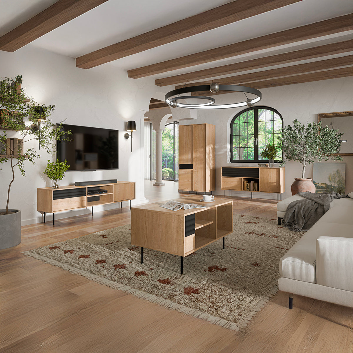 Table basse Astra Bois et Noir - vue 5