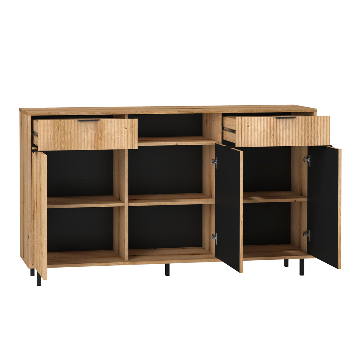 Buffet 3 portes 2 tiroirs Soly Bois - vue 2